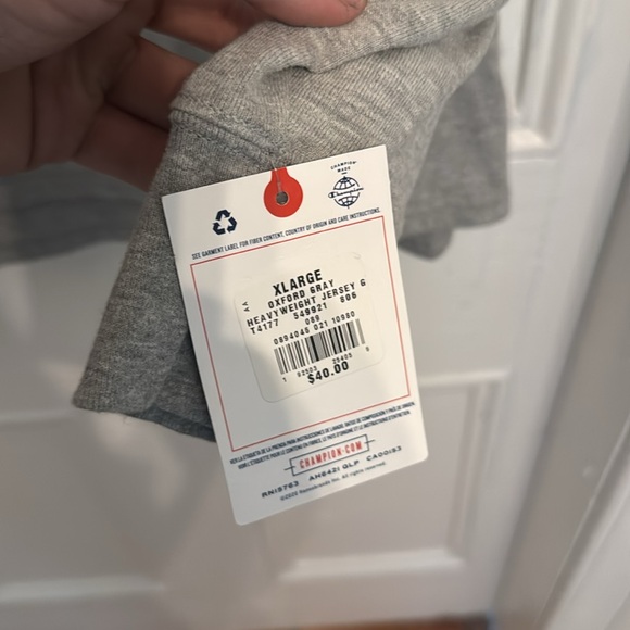 NEW Champion Hoodie Men XL Grey - Picture 3 of 4